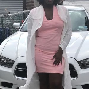 Plus size pink dress